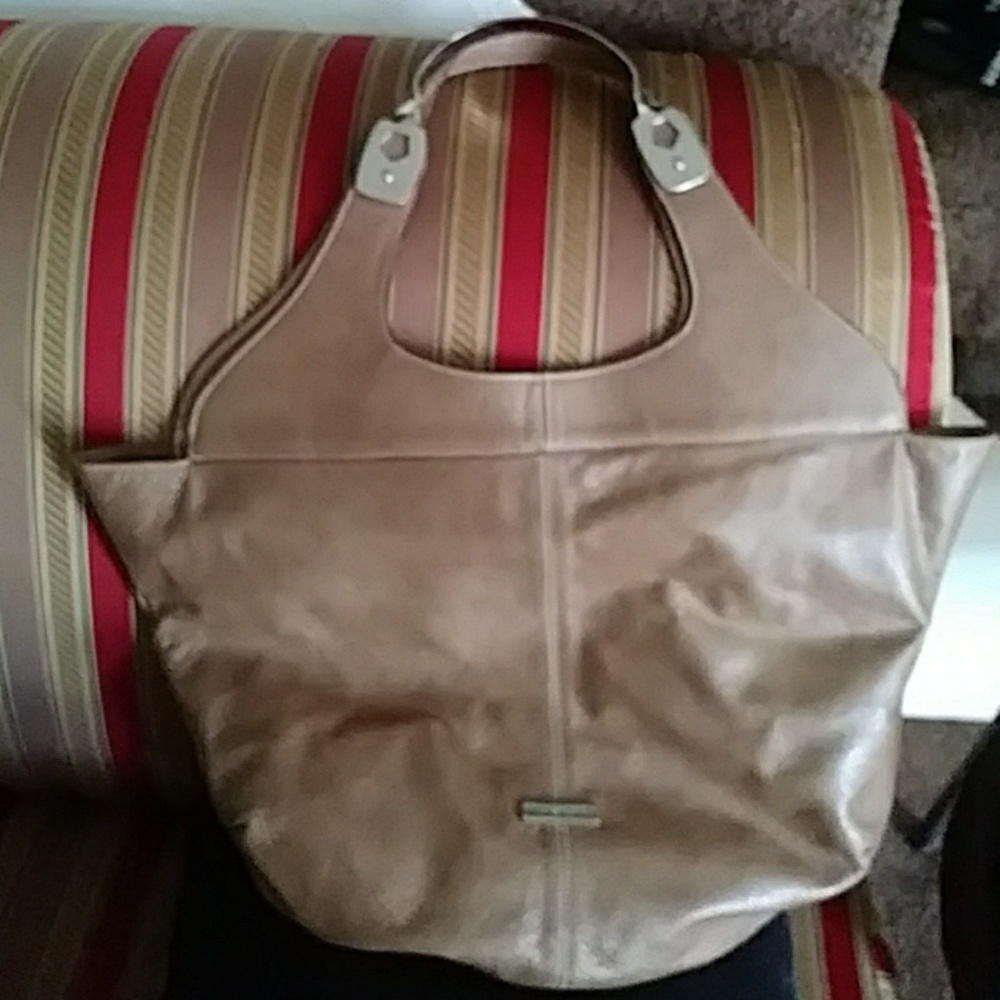 Leather tote bag